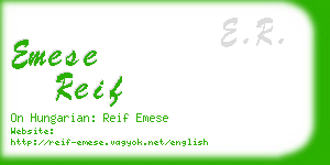 emese reif business card
